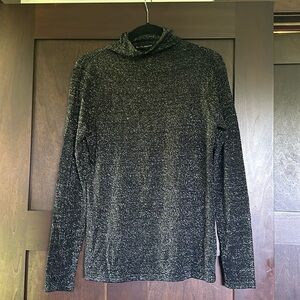 Boston proper black glittery turtle neck